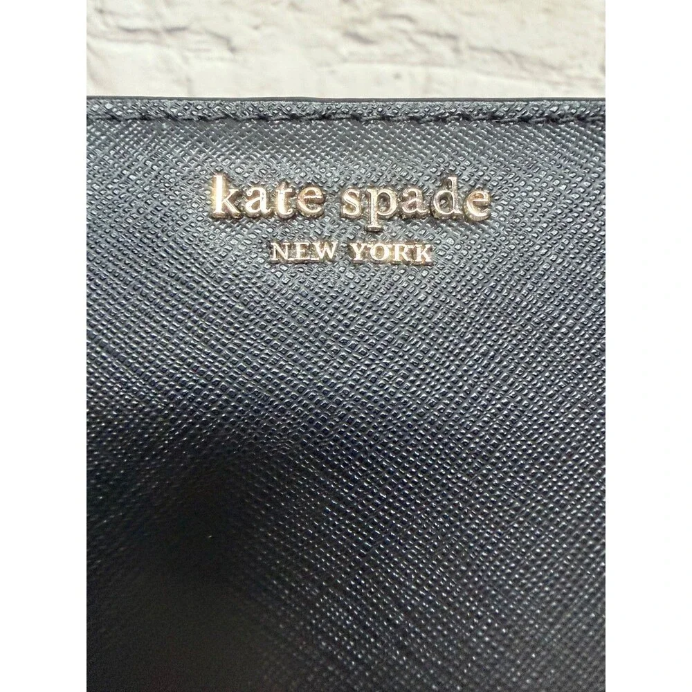 Kate Spade Saffiano Leather Compact Bifold Wallet w/ Zip-Around Coin Compartment